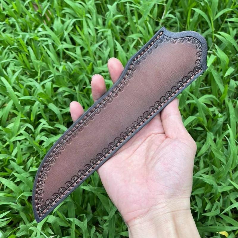 Universal Belt Loop Blade Cover Leather 25.5cm Fixed Cutter Holder for Most Edge Lengths Up To 15.5cm