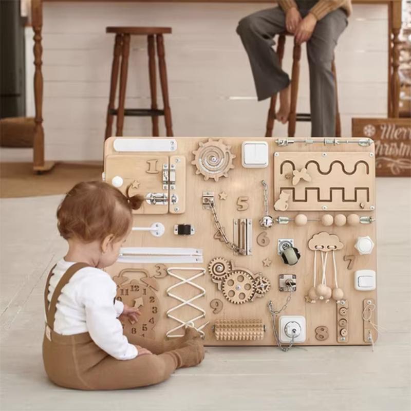 Children's Activities Montessori Early Education Puzzle Matching Wooden Handicraft Busy Board Accessories DIY Toys