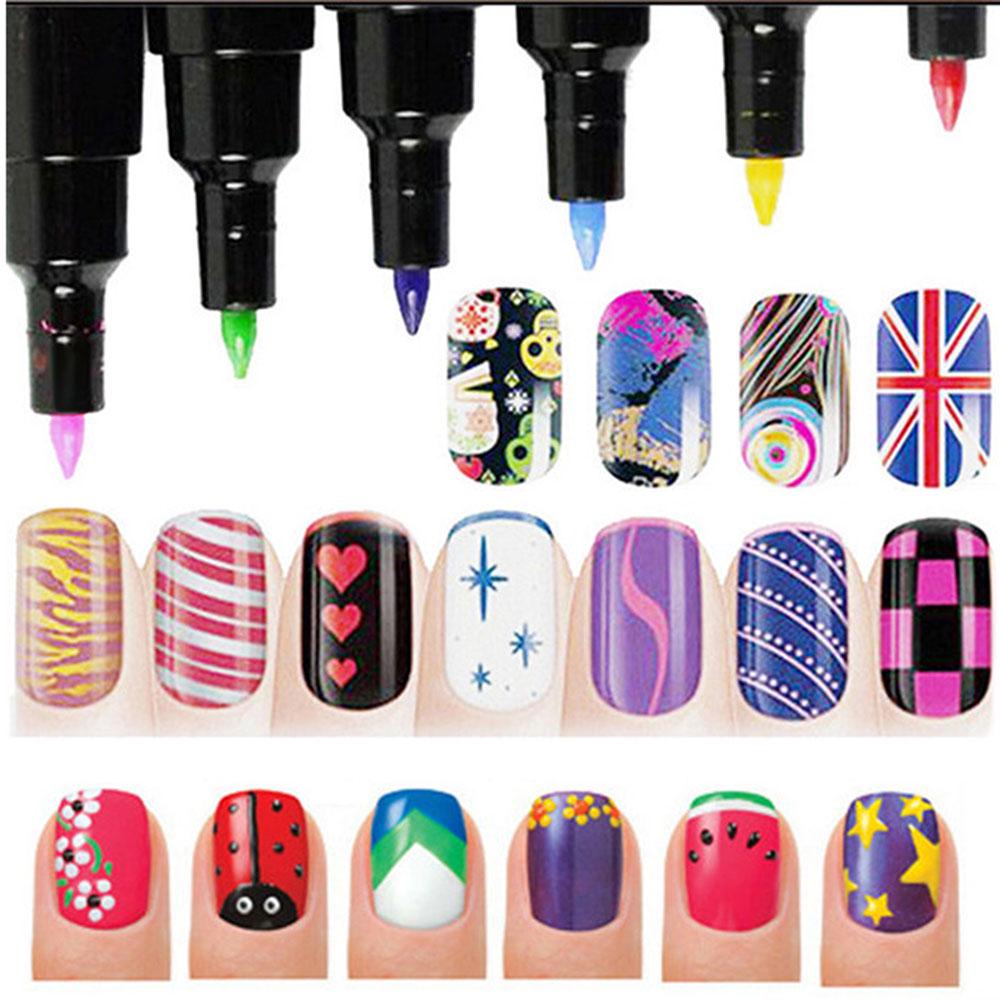16Pcs Nail Art Pen Set 3D Nail Polish Pen Nail Art DIY Polish Pen