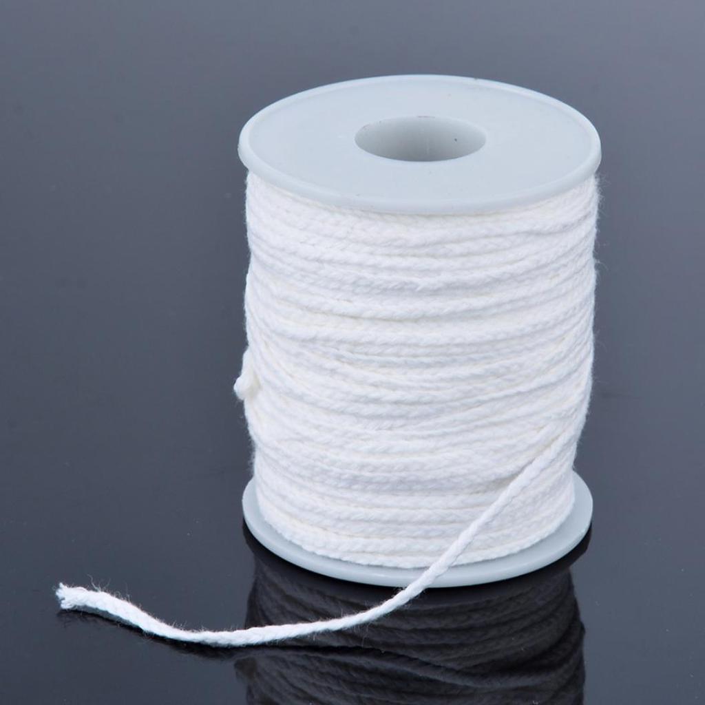 61m Spool of Cotton Square Braid Candle Wicks Wick Core Candle Making Supplies