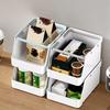Plastic Kitchen Storage Rack Portable Large Capacity Desktop Storage Box Stackable Cosmetic Storage Container Stationary Holder