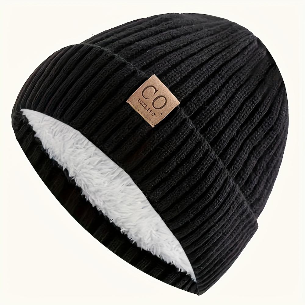 

Winter Knit - Soft And Comfortable Lined with Fleece for Warmth Suitable for Both Men And Women Ideal for Outdoor Activities чёрный