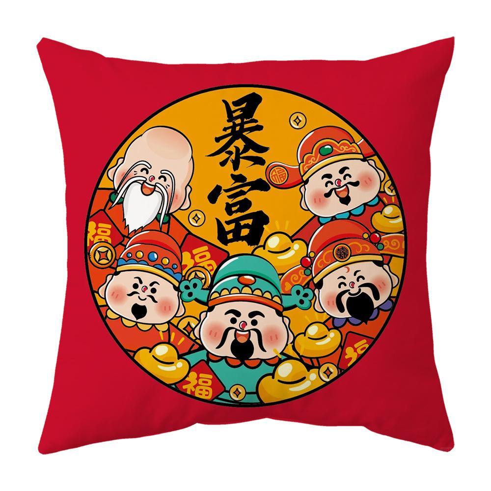 New Pillow Snake Big Red Festive Spring Festival Mascot Chinese Style Cushion New Pillow