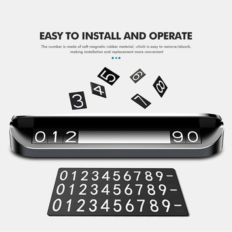 Alloy Car Card Phone Number Plate Temporary Parking Card Plate For Mercedes Benz AMG C180 C300 W124 W176 W177 C200 C260 GLC CLE BF1