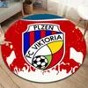 FC Viktoria Plzen Round Area Rug,Carpet Rug for Living Room Bedroom Sofa Playroom Decor,Non-slip Floor Mat