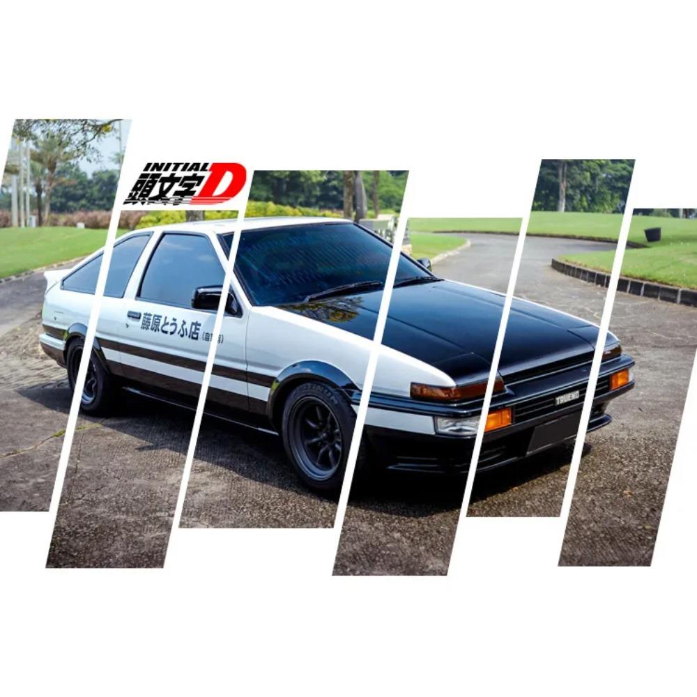 1/32 Toyota AE86 Toy Car Diecast Miniature Model Pull Back Sound Light Doors Openable Educational Collection Gift Kids A151
