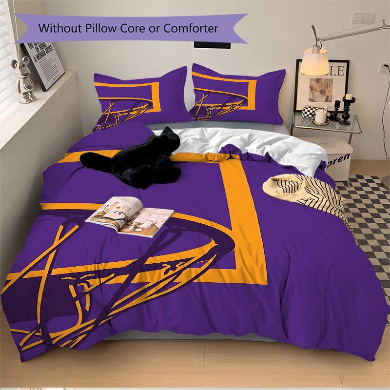 3pcs bedding set Basketball Hoop Includes 1 Comforter + 2 Pillowcases, Without Pillow Inserts, Soft Comfortable, Lightweight Breathable, Pri