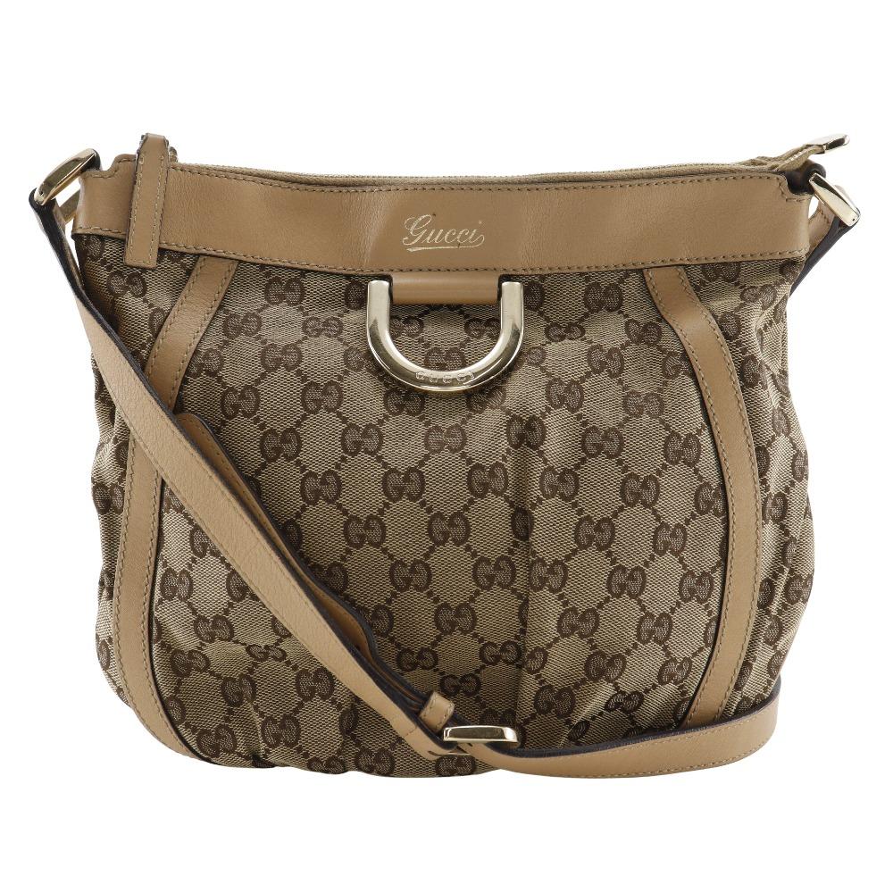 GUCCI Abbey line Shoulder Bag 203257 Brown GG canvas Women Used
