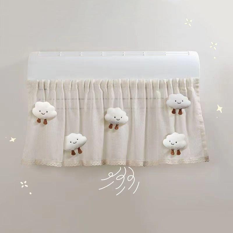 Anti-Direct Blowing Air Conditioning Windshield Set Dust Cover Cute Wind Guide Curtain No Punching Retractable
