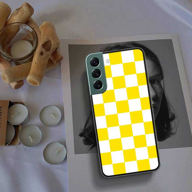 Retro Classic Chess Board Grid Phone Case For Samsung Galaxy S22 S25 Ultra S21 S10 Plus S26 Edge S20 S23 S24 FE Cover Silico