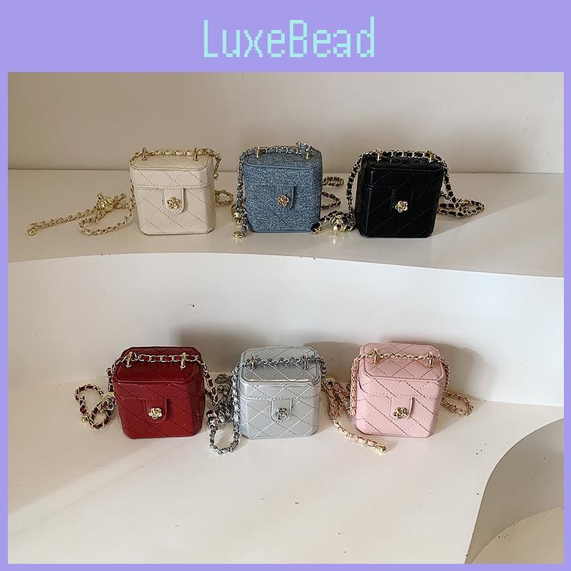 Stylish And Trendy Korean Mini Box Bag For Kids With Chain Design In Various Colors