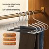 Stainless Steel Z-Shaped Non-Slip Pants Rack with Goose Neck Design
