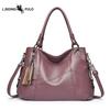 New Women's Crossbody Bag, Large Capacity, Soft Leather, Mom Bag, European and American Style, Shoulder Bag, Tassel Tote Bag