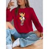 Casual Women's Polyester Crew Neck Pullover Sweatshirt Loose Fit Comfortable Daily Wear Top
