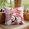 Yae Miko Genshin Impact Cushion Cover Square Short Plush Pillow Case Living Room Sofa Home Decor Funda X