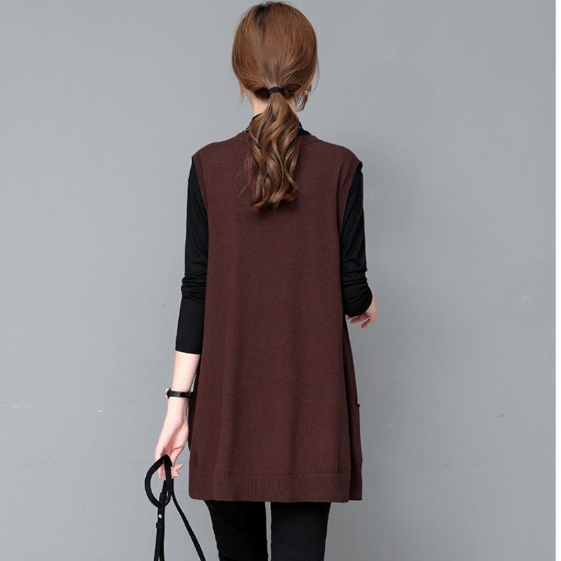 100kg Plus Size Vest Women's Autumn and Winter Vest Knitted Sweater Sleeveless Sweater Korean Loose Spring and Autumn Waistcoat