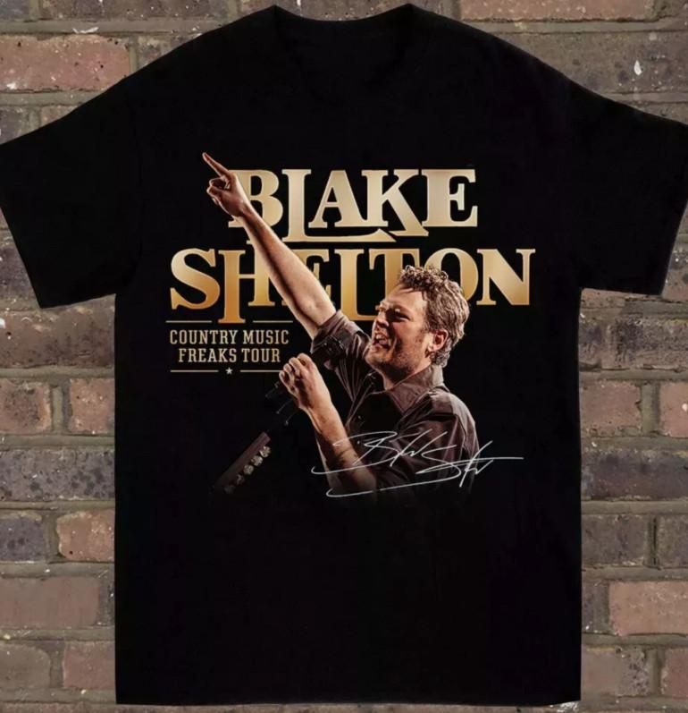 

New Hot Blake Shelton Tour Black Cotton All Size Shirt Unisex 2XL