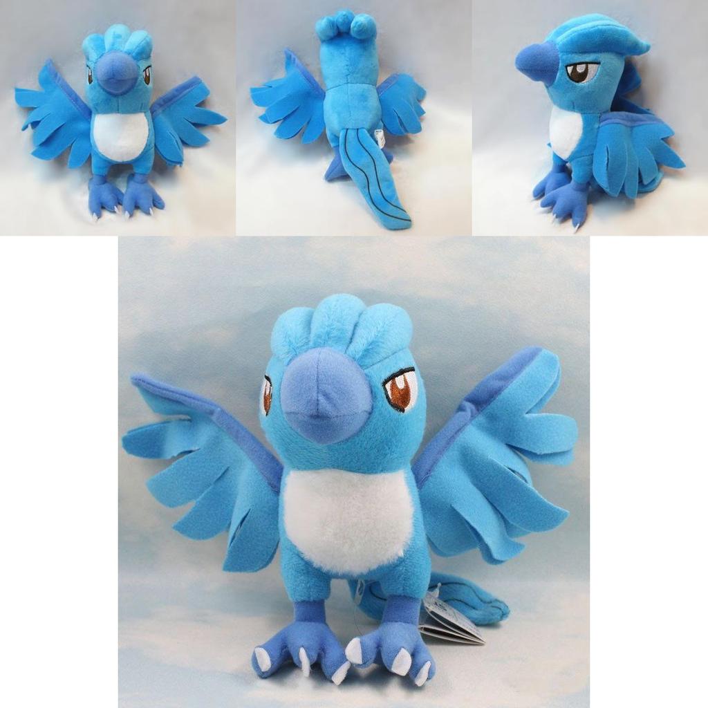 Rozkošný 7" Articuno Pokemon Roztomilá měkká plyšová prstová plyšová hračka pro potěšení dětí