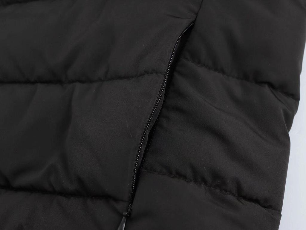 2024 Women's Fashion: European & American Style Stand-Up Collar Zipper Cotton Jacket