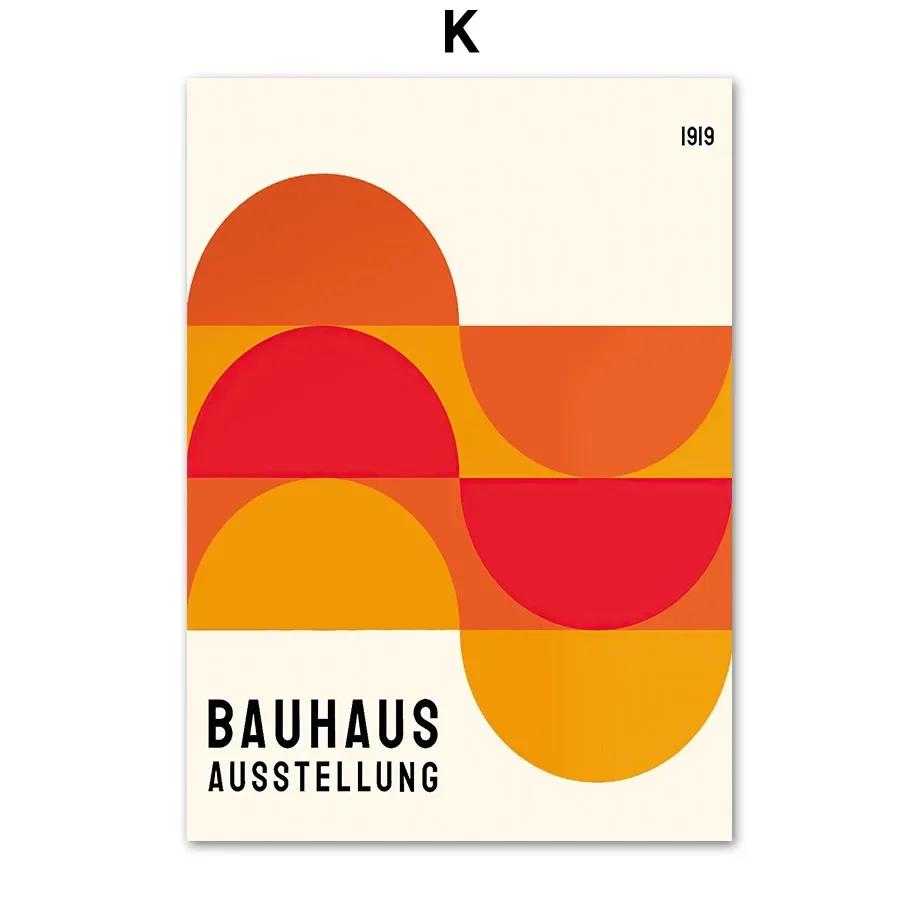 

Bauhaus Абстрактные Геометрические Линии Красочные Настенные Плакаты Скандинавские Картины На Холсте И Печати Настенные Картины Для Декора Гостиной 21x30cm No Framed