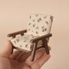 Realistic 1/12 Scale Dollhouses Sofa Soft Cloth Cover Wooden Base Simple Couch Model Furniture Accessory