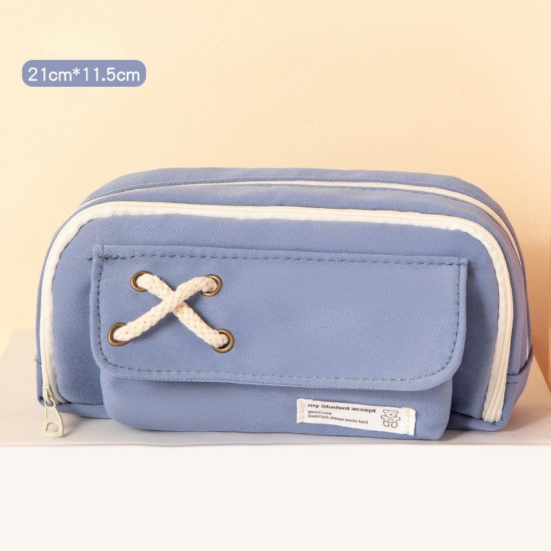 3 Layers Pencil Case Large Capacity Pen Bag Kawai Simple Style Pencil Pouch School Office Stationery Organizer Supplies