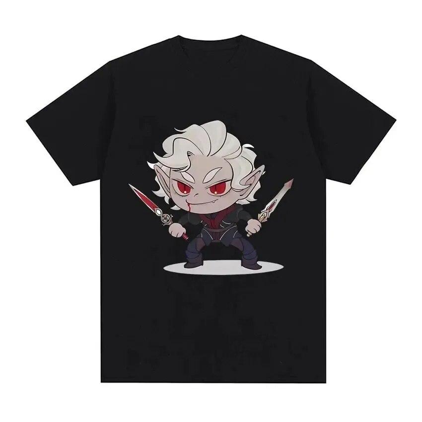 

Ретро Astarion Halsin Baldurs Gate 3 унисекс женская футболка с принтом хлопковая футболка с коротким рукавом модные футболки большого размера одежда 3XL