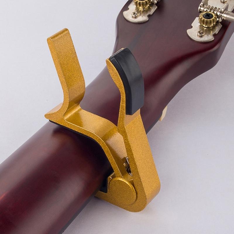 Portable 6-String Guitar Tunings Clamp Light Weight Quick Release Capo for Guitars, Ukulele, Bass, Mandolin, Banjo
