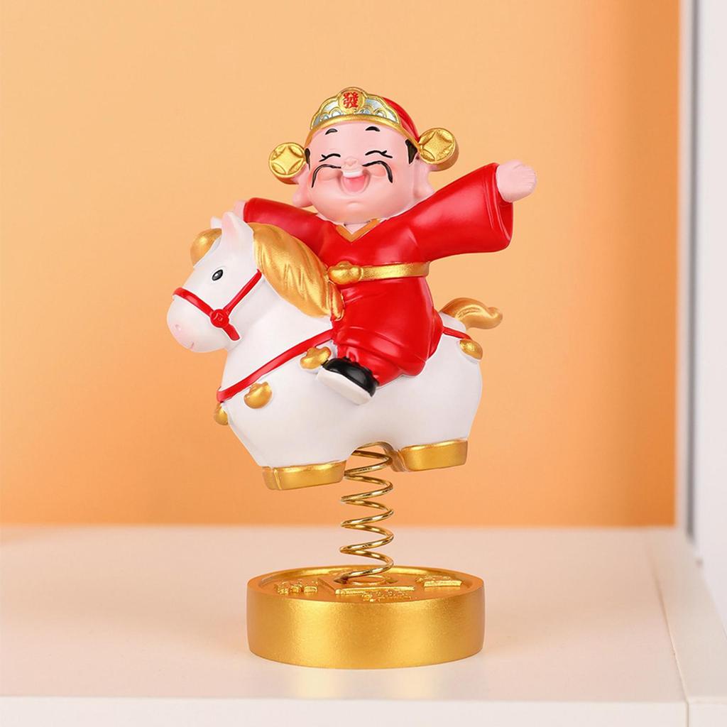 Shaking God of Wealth Decor Decorative Lightweight Spring Festival Decor Creative Chinese New Year Ornament for Shelf Bedroom