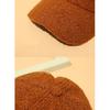 Women's baseball cap, student style, fleece-lined, thickened cap
