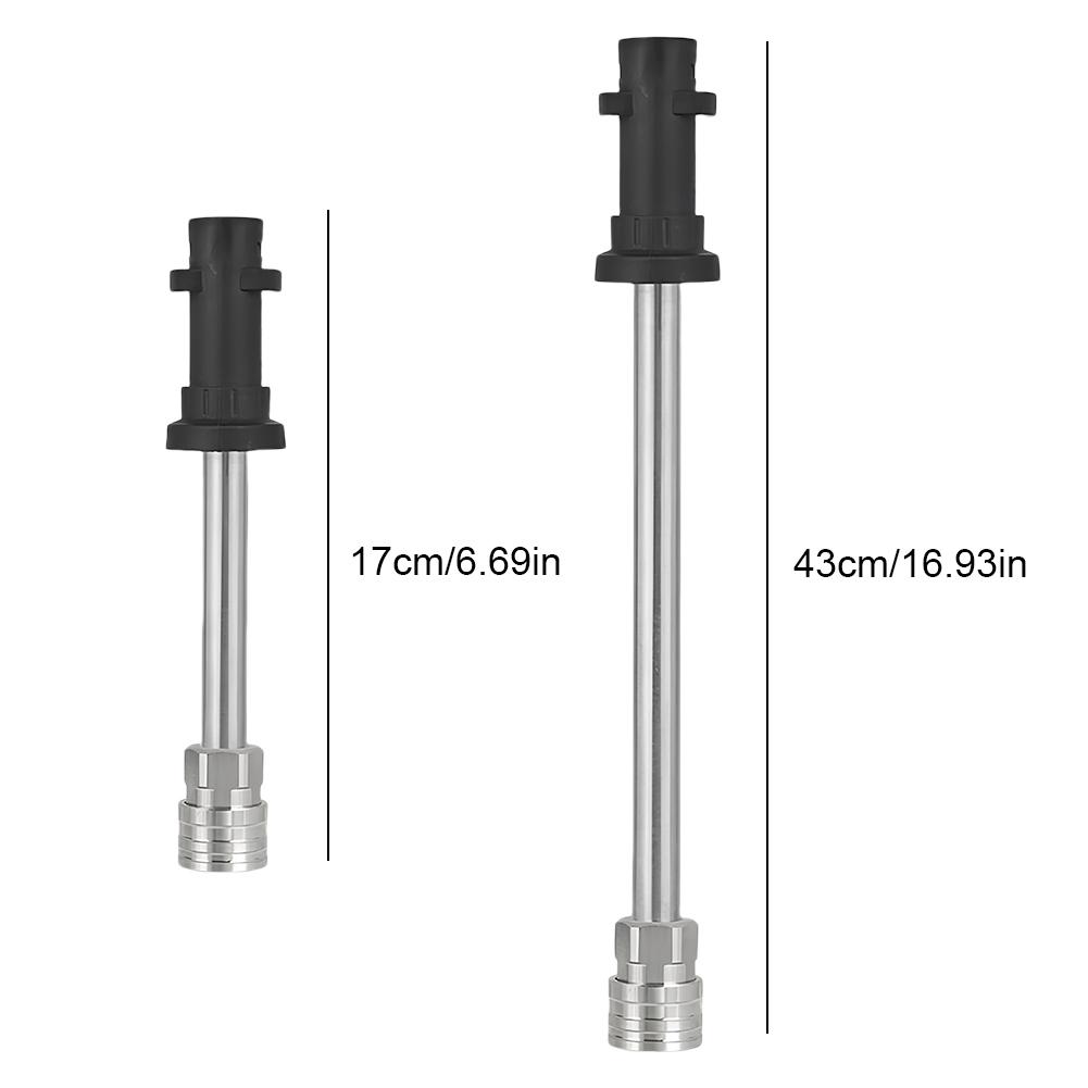 17/43CM Extension Rod 3600 PSI Extender Rod Stainless Steel Extension Wand for High Pressure Wash Gun for Karcher K2 K3 K4 K5 K7