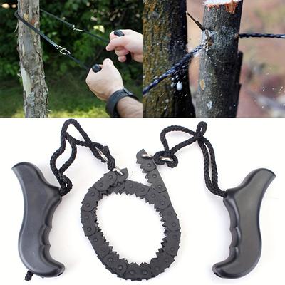 1 Stück tragbare Survival-Drahtsäge, Taschenhandsäge für Camping, Wandern und Notfälle