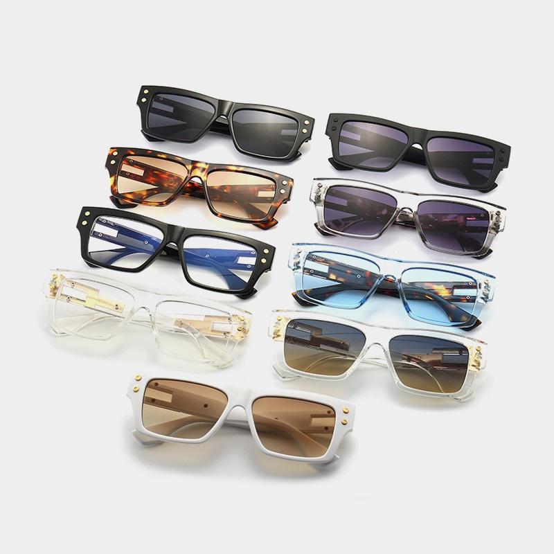 Glamour Luxury Men Sunglasses Trendy Fashion Brand Square Sun Glasses Unisex  Designer Shades