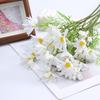 Artificial Daisy Flowers, 6 Bundles 21” White Artificial Daisy Flowers with Stems and Leaves Faux Greenery Shrubs Plants Arrangements for Home