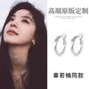 Silver Hoop Earrings for Women New High-end Luxury Earrings Suitable for Round Faces