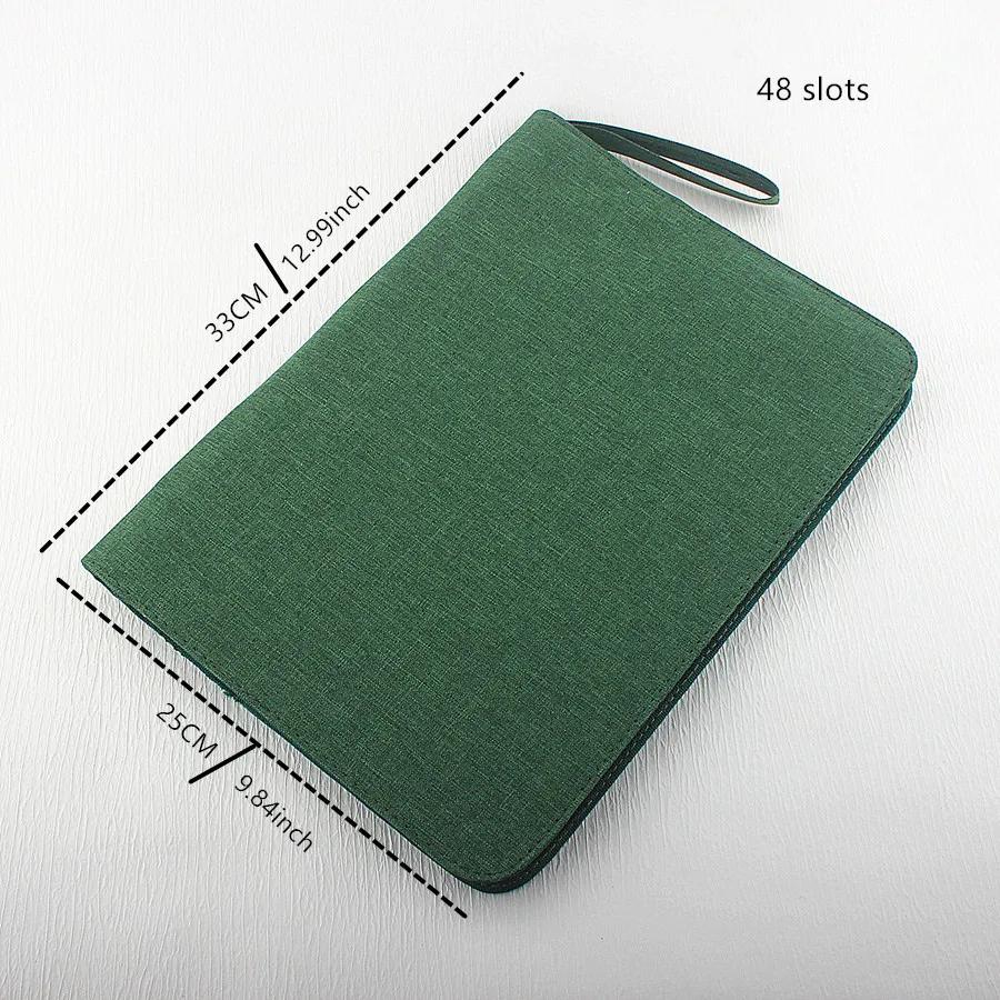 48 /24/10 Slots Fountain Pen Case Pencil Cases Pouch Bag Canvas Fabric Zipper Protection Bag Dustproof Office School Stationery