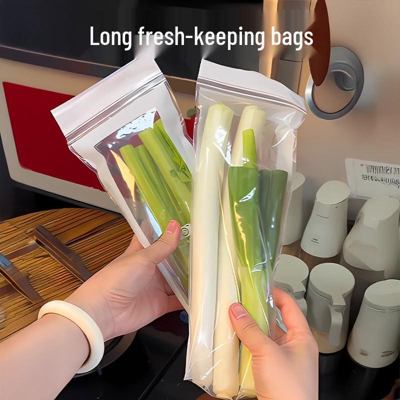 Double-Ribbed Thickened Self-Sealing Freshness Bag for Food-Grade Storage
