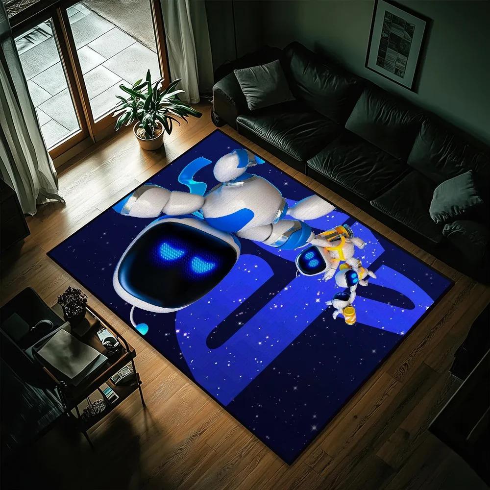 A-AstroS Bot Game Cute Carpet Cartoon Living Room Bedroom Bathroom Kitchen Entrance Door Mat Non-slip Washable Rug Home Decor