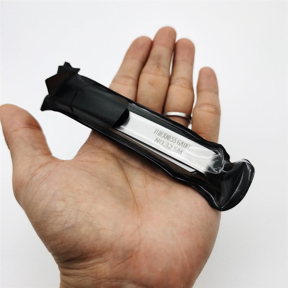 Feeler Gauge 32-Blades Imperial Metric Guitar String Height Tool Measuring Luthier Tool