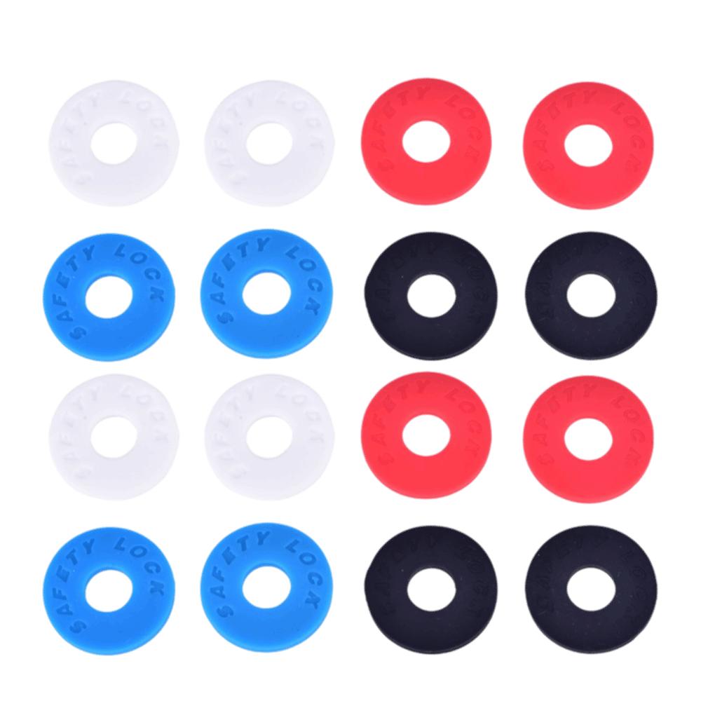 16PCS Silicone Guitar Strap Locks Black/White/Red/Blue Guitar Accessories Guitar Protector Guitar