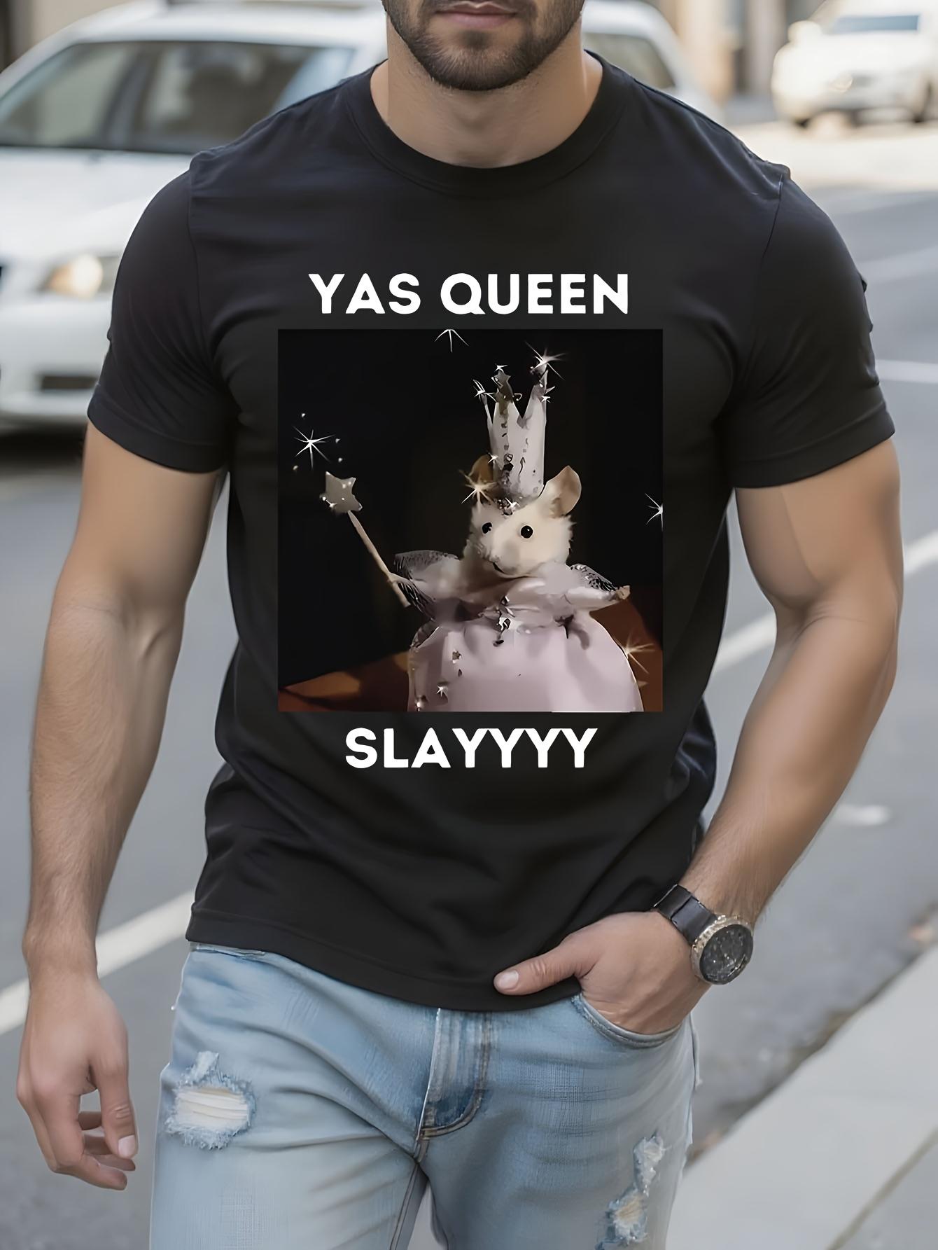 Funny Tshirt Funny Yas Queen Slayyyy Rat Graphic Tshirt -... L