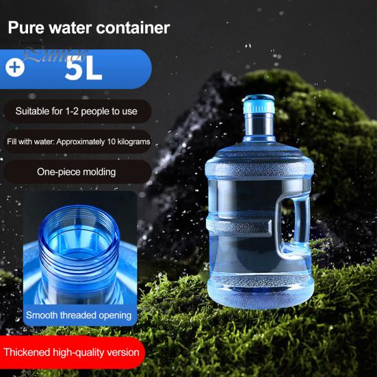 Caraffa per Acqua di Grande Capacità con Manico e Tappo, Erogatori Riutilizzabili, Secchio di Ricambio in Plastica per Alimenti, Bottiglia Trasparente per Casa Ufficio