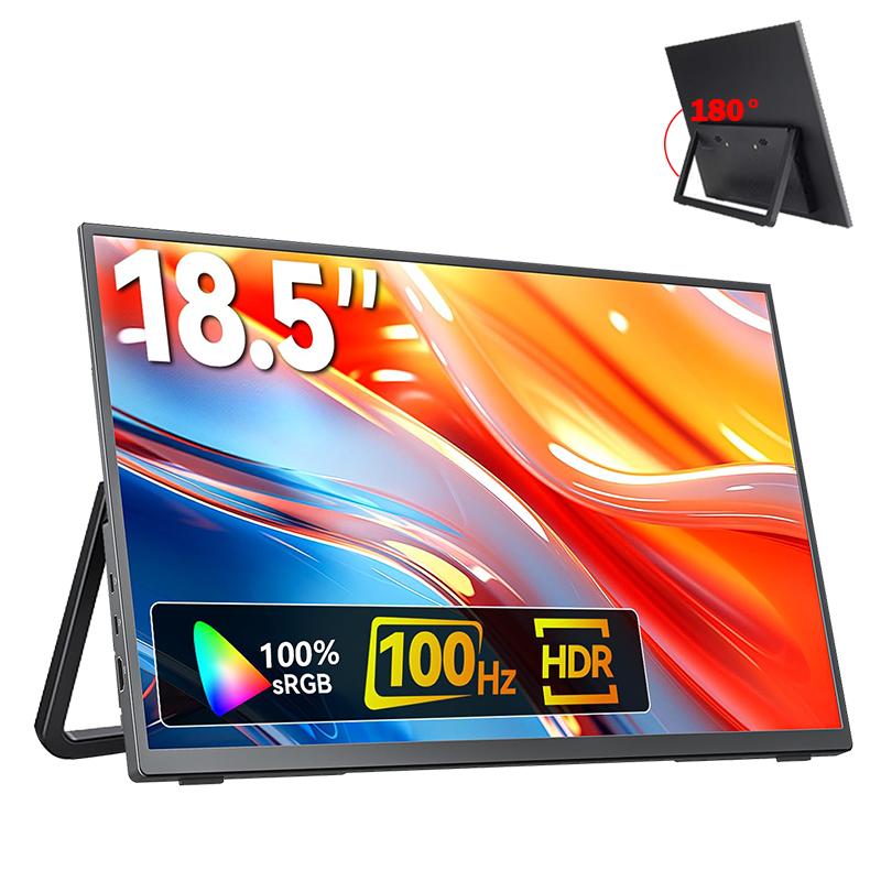 New 18.5 Inch Portable Monitor 1080P HDR Computer Gaming Display 100Hz 100%sRGB IPS for Mac Laptop PC Switch Xbox PS4/5 Xbox