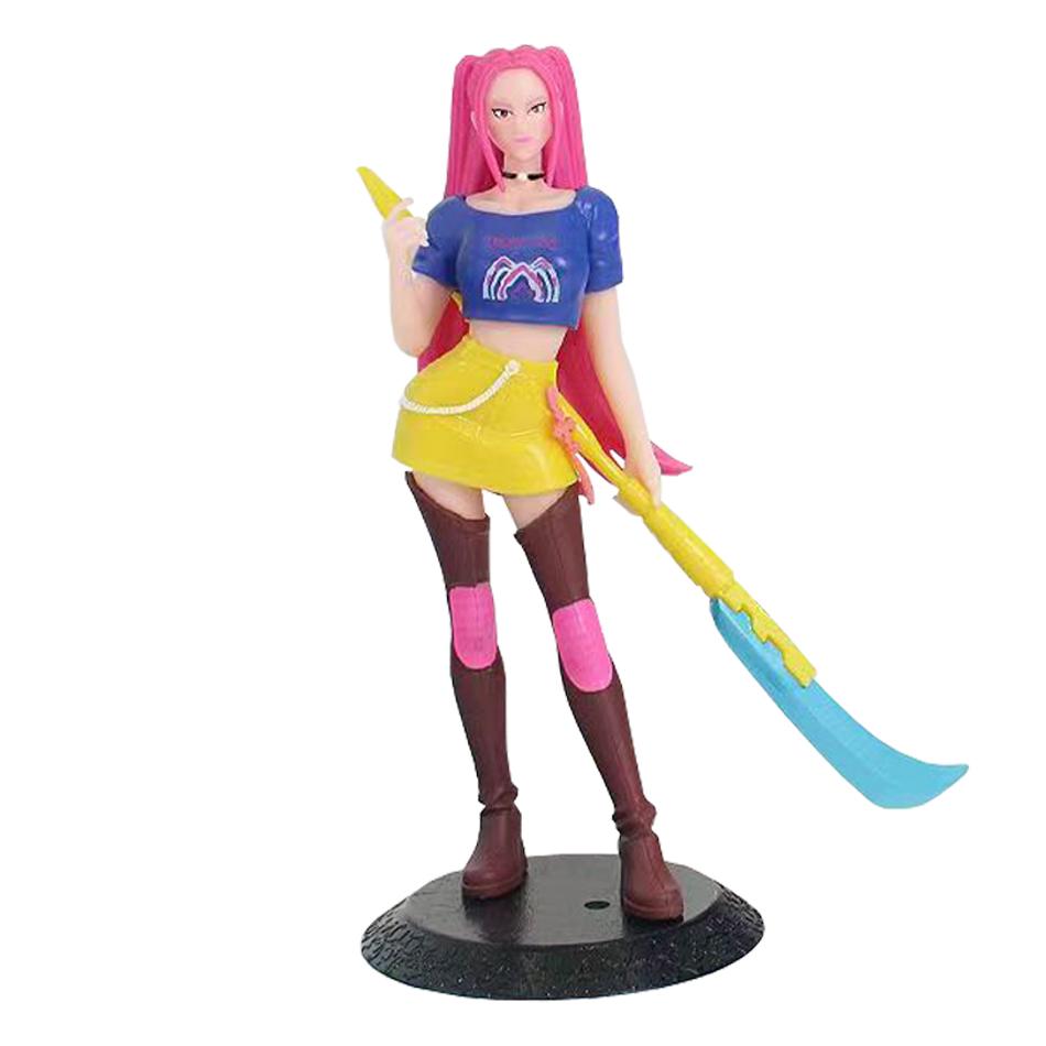 NEW Kpop Demon Hunters Figure Cartoon Kawaii Rumi Mira Zoey Action Figure PVC Desk Decoration Model Doll Toy Kids Gift