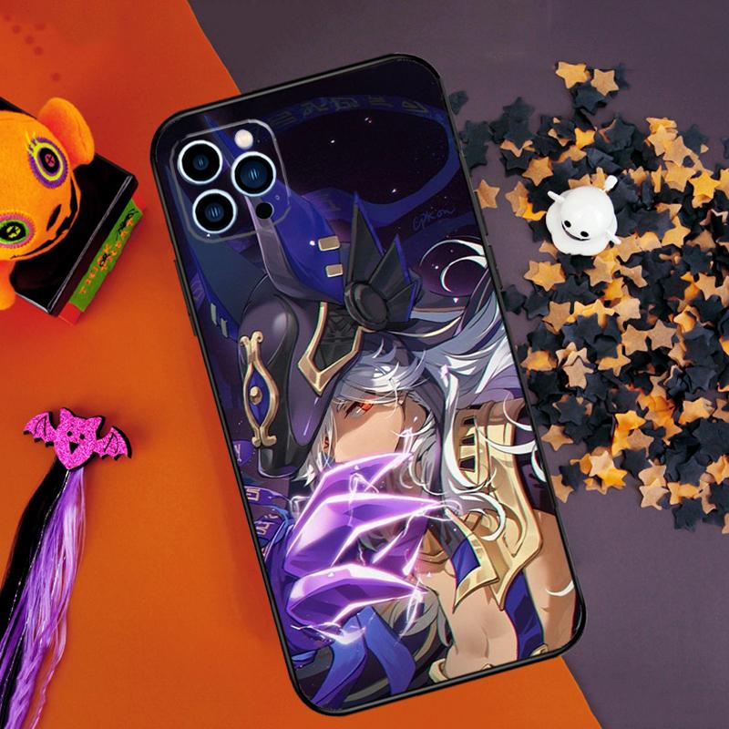 Genshin Impact Cyno Bumper Case For iPhone 16 15 14 Pro Max 11 12 13 Pro Max Mini XR 16e 16 15 Plus Phone Cover