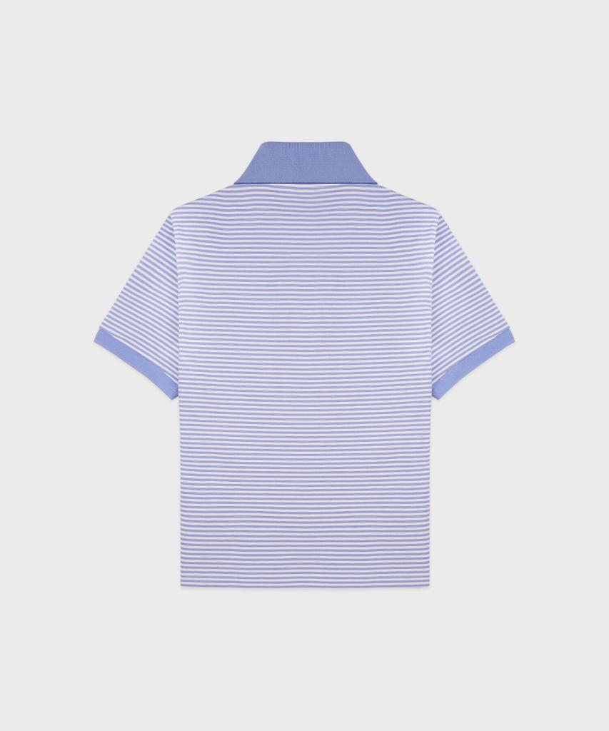 SPORTY&RICH Ny Crest Prep Polo Shirt Periwinkle R265Aw2004