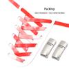 1 Pair No Tie Shoelaces Magnetic Metal Lock Elastic Shoe Laces Colorful Flat Leisure for Men and Women Lazy Shoelace Accessories