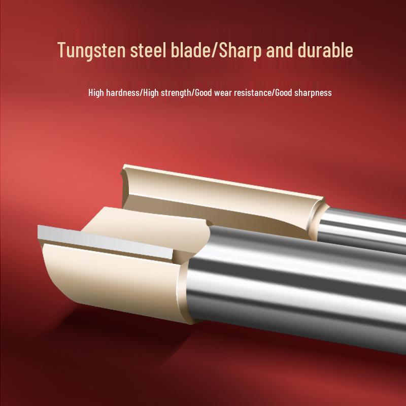 Tiangong Double-Edged Woodworking Carving & Trimming Milling Cutter, Lengthened Wood Milling & Grooving Tool.