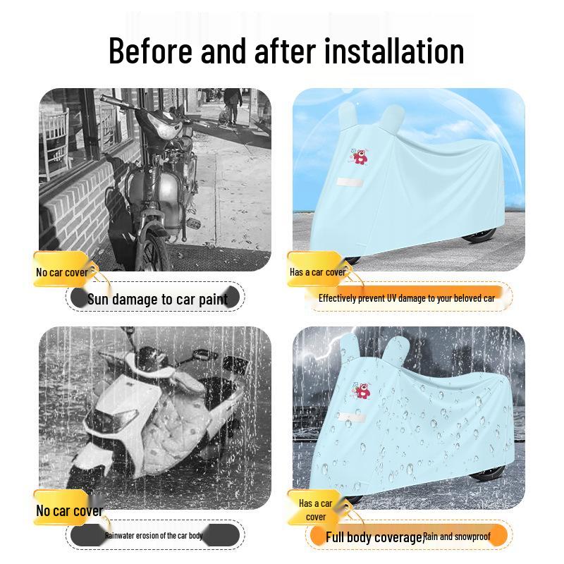 Thickened Sun & Rain Protection Cover for Electric Vehicles and Motorcycles