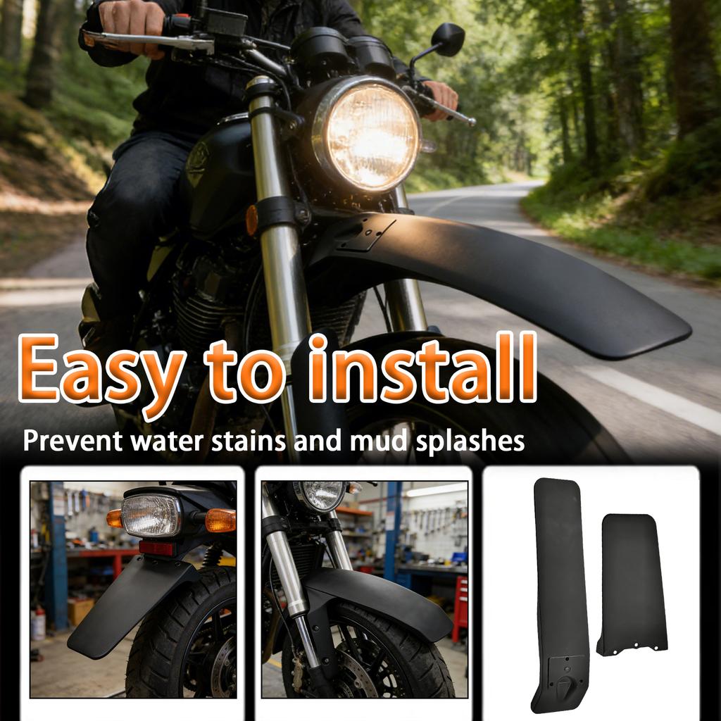 Universal Front  Rear Mud Guards Set, Compatible With Select Electric Dirt Bikes Including , Black Replacement Off-Road Motorcycle